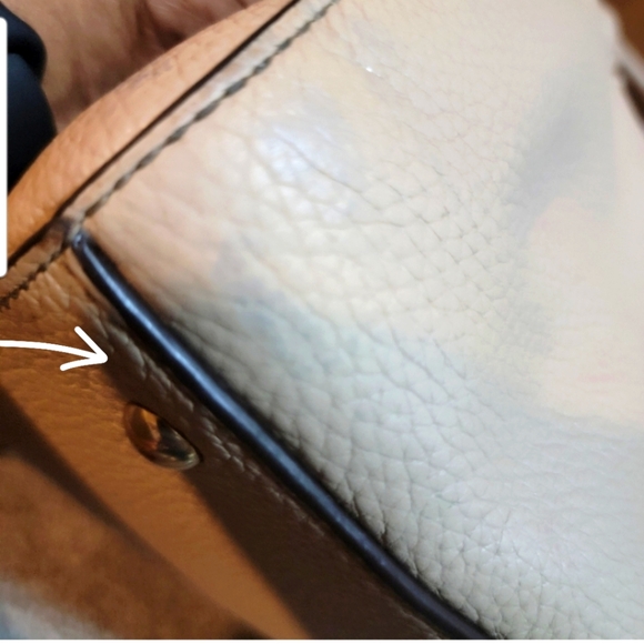 Pre-owned leather Michael Kors two handle beidge/cream satchel - Picture 11 of 16